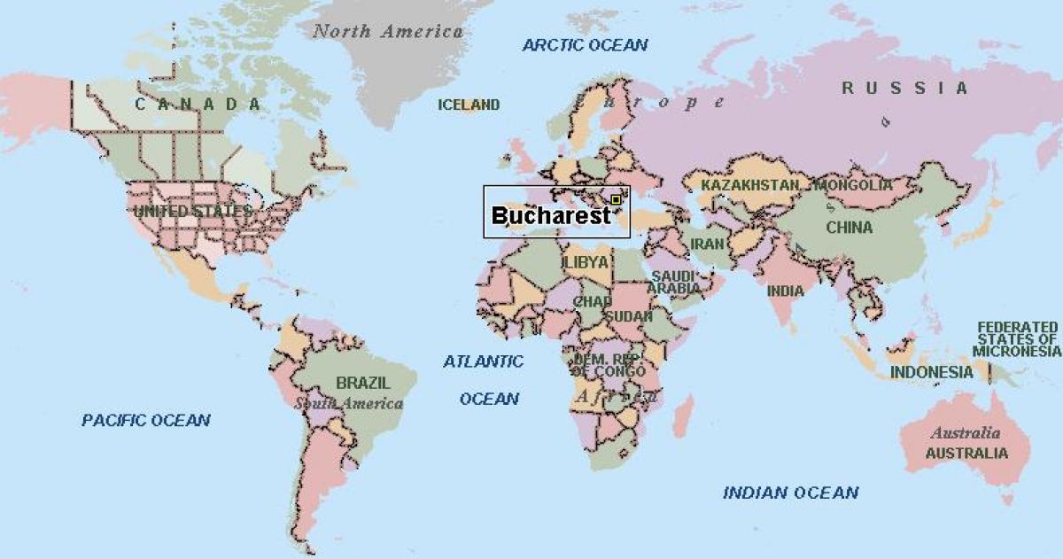 خريطة مدينة بوخارست العالم 