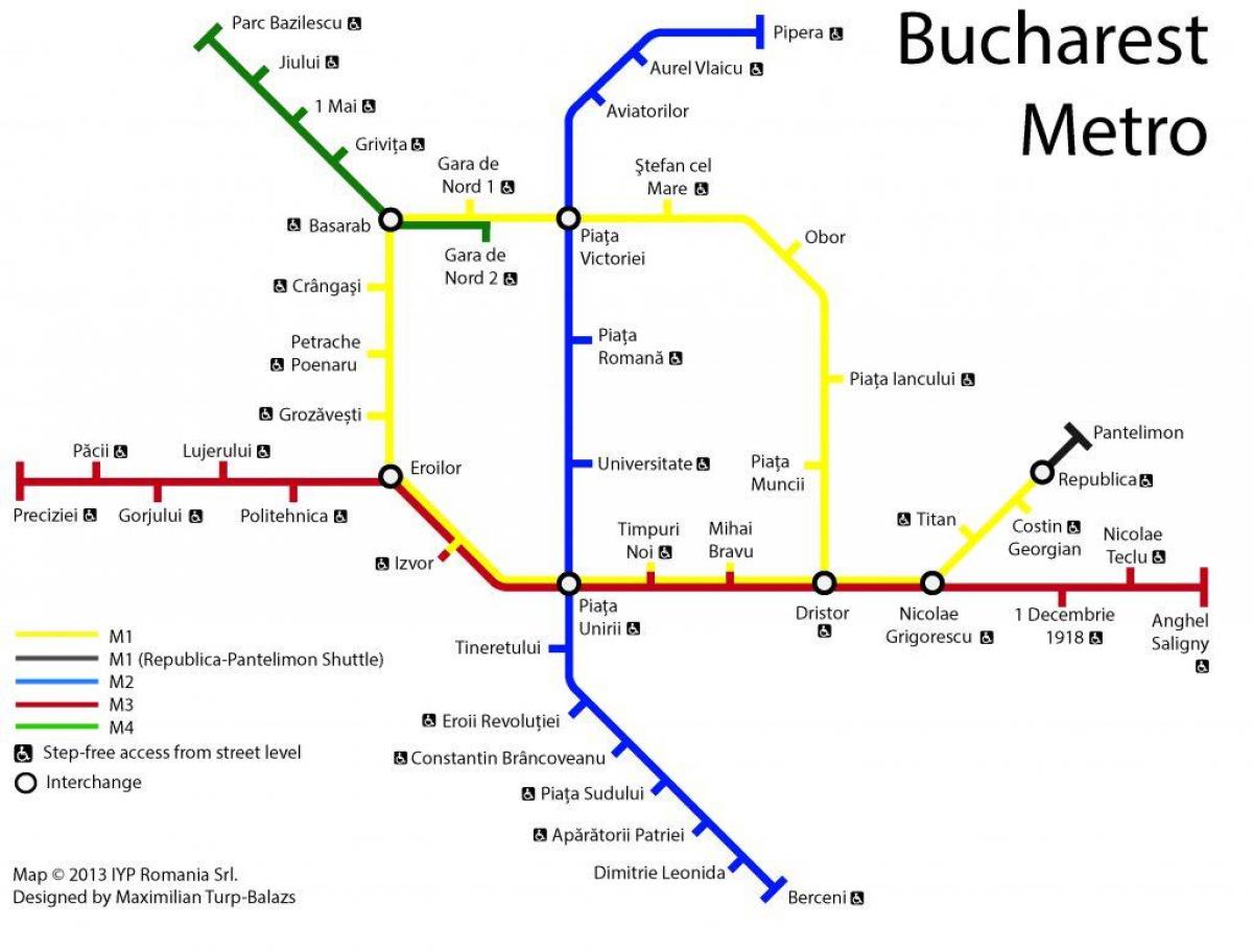 خريطة مدينة بوخارست النقل العام 
