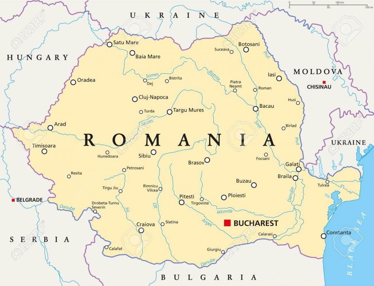 خريطة مدينة بوخارست رومانيا