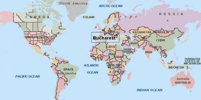 خريطة مدينة بوخارست العالم 