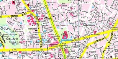 خريطة مركز مدينة بوخارست
