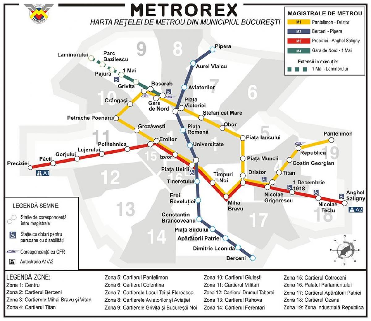 خريطة المترو بوخارست