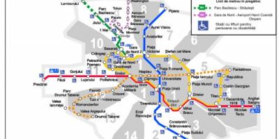 بوخارست خريطة مترو الانفاق